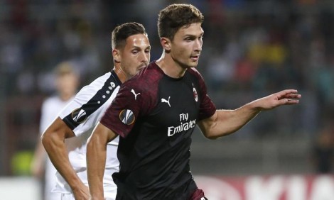 caldara.milan.concentrato.dudelange.2018.19.ANSA.750x450