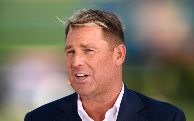 ADELAIDE, AUSTRALIA - DECEMBER 06: Shane Warne commentates during day one of the First Test match in the series between Australia and India at Adelaide Oval on December 06, 2018 in Adelaide, Australia. (Photo by Quinn Rooney/Getty Images)