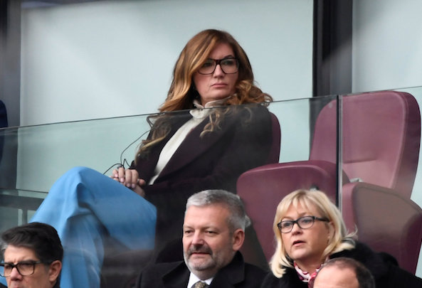 Soccer Football - Premier League - West Ham United vs Southampton - London Stadium, London, Britain - March 31, 2018   West Ham United Vice-chairman Karren Brady looks on from the stands    Action Images via Reuters/Tony O'Brien    EDITORIAL USE ONLY. No use with unauthorized audio, video, data, fixture lists, club/league logos or "live" services. Online in-match use limited to 75 images, no video emulation. No use in betting, games or single club/league/player publications.  Please contact your account representative for further details.