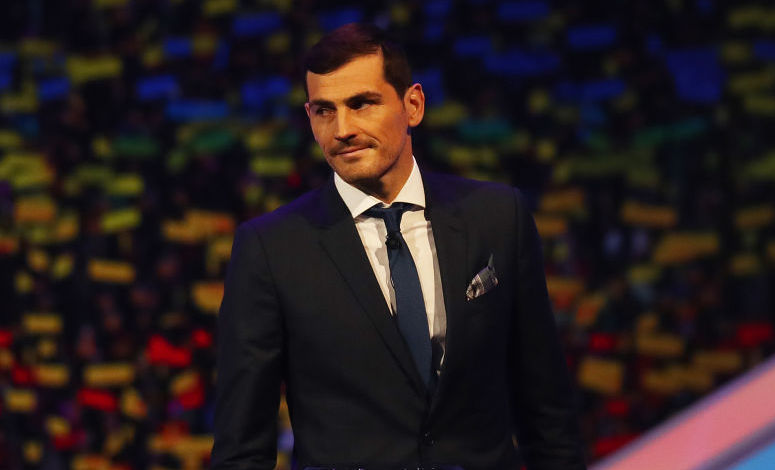 BUCHAREST, ROMANIA - NOVEMBER 30: Iker Casillas, Former Spain player looks on from the stage during the UEFA Euro 2020 Final Draw Ceremony at the Romexpo on November 30, 2019 in Bucharest, Romania. (Photo by Dean Mouhtaropoulos/Getty Images)