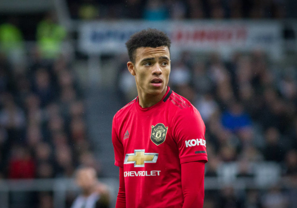 Mason Greenwood of Man Utd during the Premier League match between Newcastle United and Manchester United, ManU at St. J