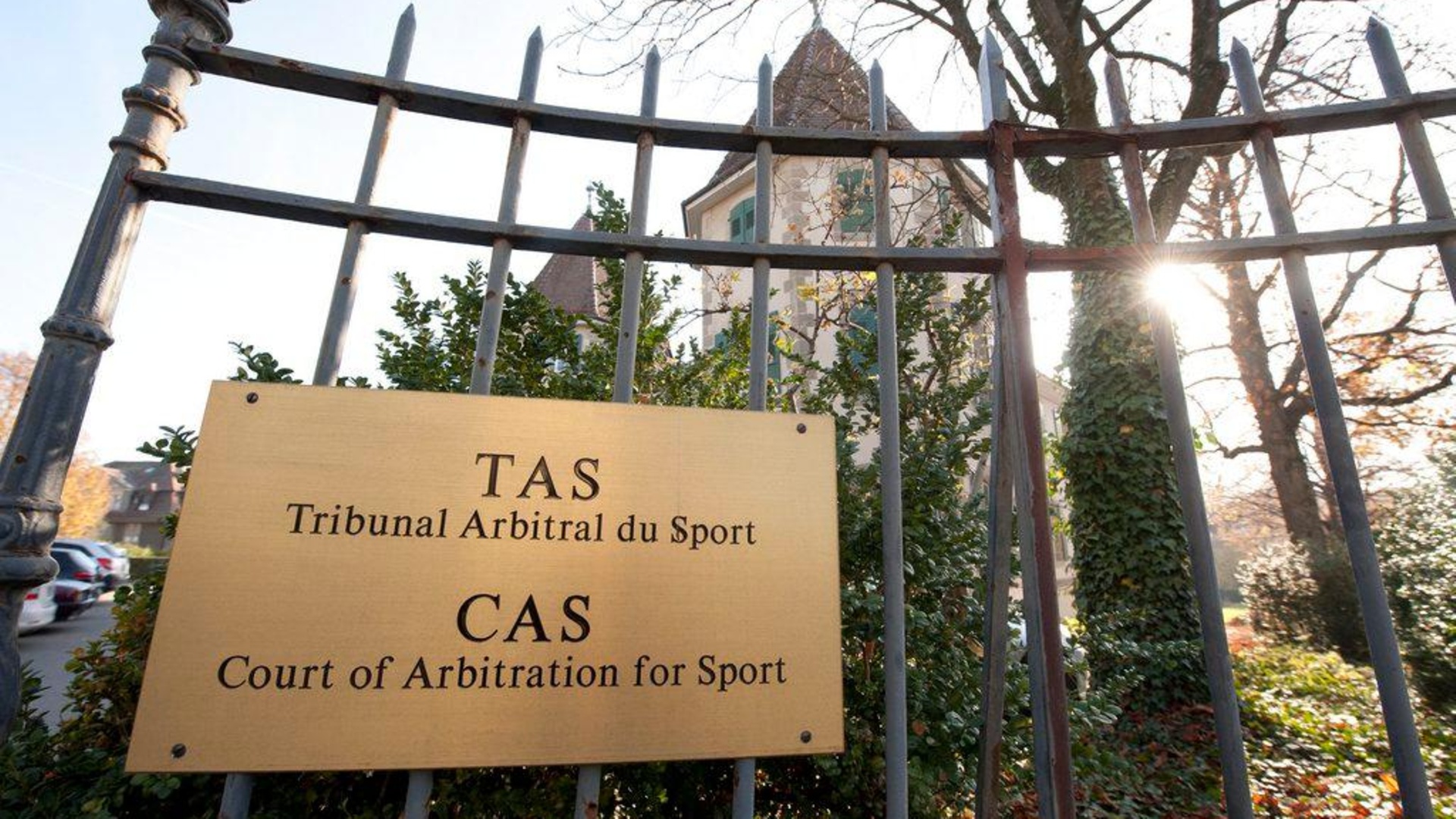 The Court of Arbitration for Sport (CAS) in Lausanne, Switzerland, Monday, November 21, 2011. The International Cycling Union (UCI) and World Anti-Doping Agency (WADA) filed appeals at the Court of Arbitration for Sport (CAS) against the decision of the Spanish Cycling Federation (RFEC) exonerating Alberto Contador 2010 Tour de France victory from any sanction following an adverse analytical finding for the substance clenbuterol. (KEYSTONE/Dominic Favre)