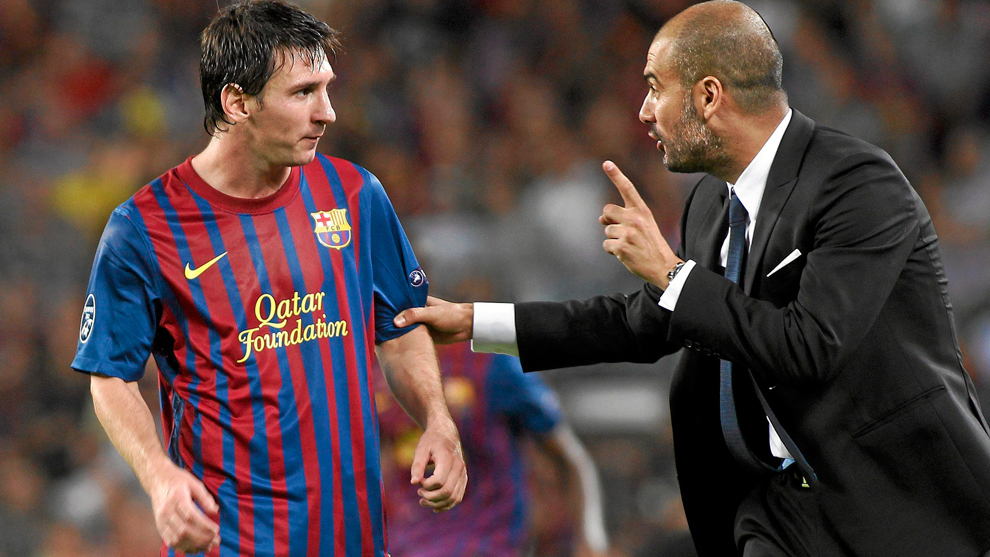 Messi-Phones-Guardiola-to-Discuss-Possible-Man-Citys-Interest