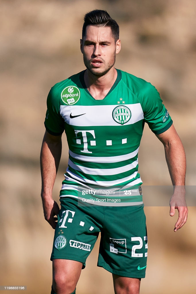 CAMPOAMOR, SPAIN - JANUARY 11: Lukacs Bole of Ferencvaros looks on during the friendly match between FC Union Berlin and Ferencvaros at Real Club de Golf Campoamor on January 11, 2020 in Campoamor, Spain. (Photo by Quality Sport Images/Getty Images)