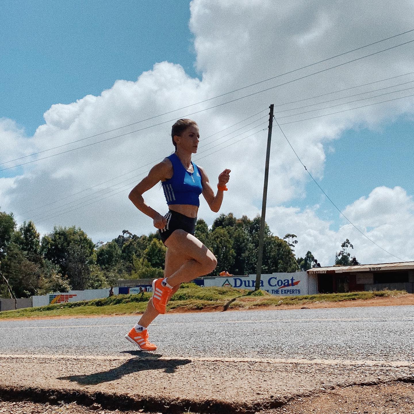 Luiza Gega gjatë stërvitjes në Iten të Kenias