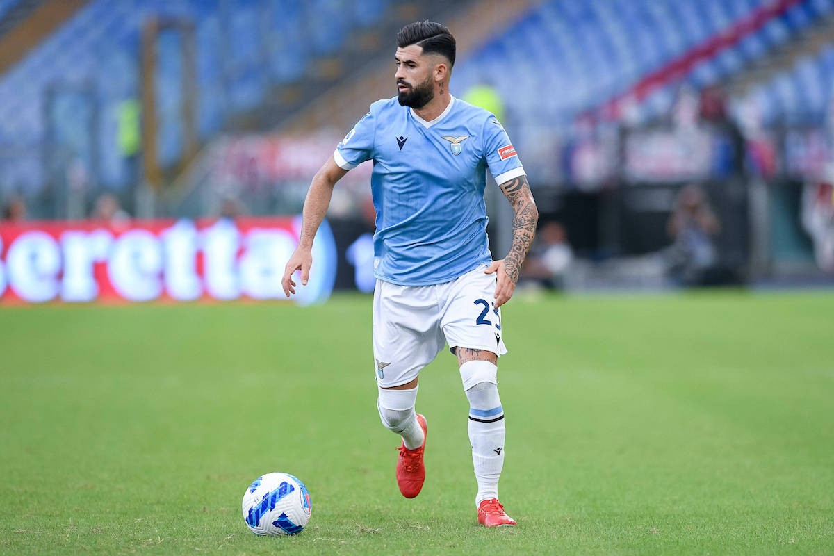 Elseid Hysaj of SS Lazio looks on during the Serie A match between Lazio and Cagliari at Stadio Olimpico, Rome, Italy on