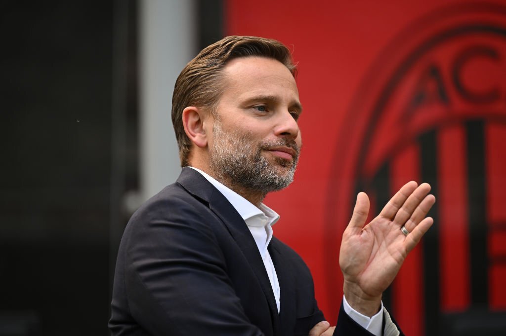 MILAN, ITALY - MAY 06: Giorgio Furlani CEO of AC Milan attends before the Serie A match between AC Milan and SS Lazio at Stadio Giuseppe Meazza on May 06, 2023 in Milan, Italy. (Photo by Claudio Villa/AC Milan via Getty Images)