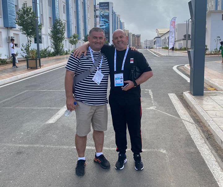 Kreshnik Leka dhe Elez Gjoza, gjatë Lojërave Mesdhetare Oran 2022
