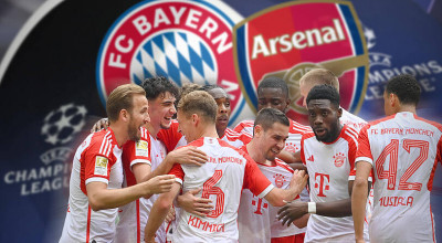 FOTOMONTAGE: Vorschau zum Champions League Viertelfinale FC Bayern Muenchen - FC Arsenal. ARCHIVFOTO; Kollektiver Bayern
