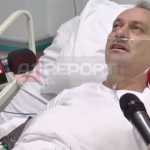 Kryetari i Bashkise se Vlores Shpetim Gjika interviste per mediat nga spitali