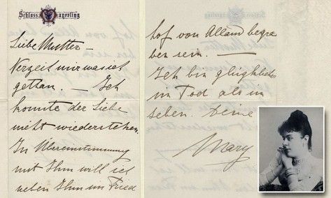 This undated handout picture released on July 31, 2015 by the Austrian National Library (ONB) shows the farewell letter of Baroness Mary Vetsera to her mother. "Please forgive me for what I've done, I could not resist love" -- these are the final dramatic words of Baroness Mary Vetsera, whose farewell letters were discovered in a bank vault in Vienna 126 years after she famously committed suicide with Crown Prince Rudolf of Austria, experts announced on July 31, 2015. RESTRICTED TO EDITORIAL USE - MANDATORY CREDIT "AFP PHOTO / HANDOUT / ÷NB sterreischische Nationalbibliothek" - NO MARKETING - NO ADVERTISING CAMPAIGNS - NO SALES - NO ARCHIVES - DISTRIBUTED AS A SERVICE TO CLIENTS-/AFP/Getty Images