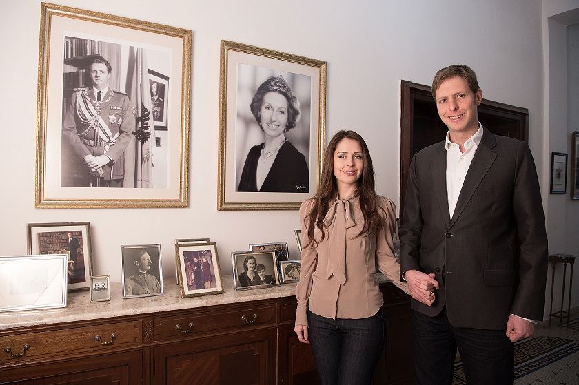 Tirana: Photo shooting of Prince Leka II of the Albanians and his fiancee Elia Zaharia