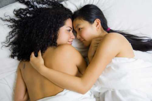 Gay women in bed