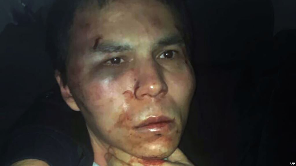 This handout picture released by the Turkish police and taken from Dogan News Agency on January 16, 2017 shows the main suspect in the Reina nightclub rampage captured by Turkish police after a gunman killed 39 people, including many foreigners, in an attack at an upmarket nightclub in Istanbul where revellers were celebrating the New Year.  Turkish police late on January 16, 2017 caught the attacker who shot dead 39 people on New Year's night at an Istanbul nightclub, state-run TRT television reported. The alleged attacker was found along with his four-year-old son in an apartment in the Esenyurt district of Istanbul after a massive police operation, TRT reported.  / AFP PHOTO / DOGAN NEWS AGENCY / Handout /  - Turkey OUT / RESTRICTED TO EDITORIAL USE - MANDATORY CREDIT "AFP PHOTO / DOGAN NEWS AGENCY / TURKISH POLICE" - NO MARKETING NO ADVERTISING CAMPAIGNS - DISTRIBUTED AS A SERVICE TO CLIENTS
