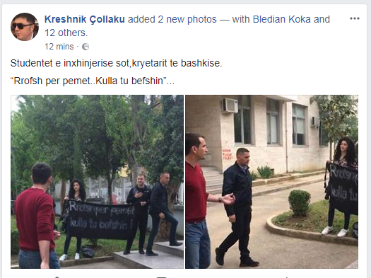 protesta per veliajn