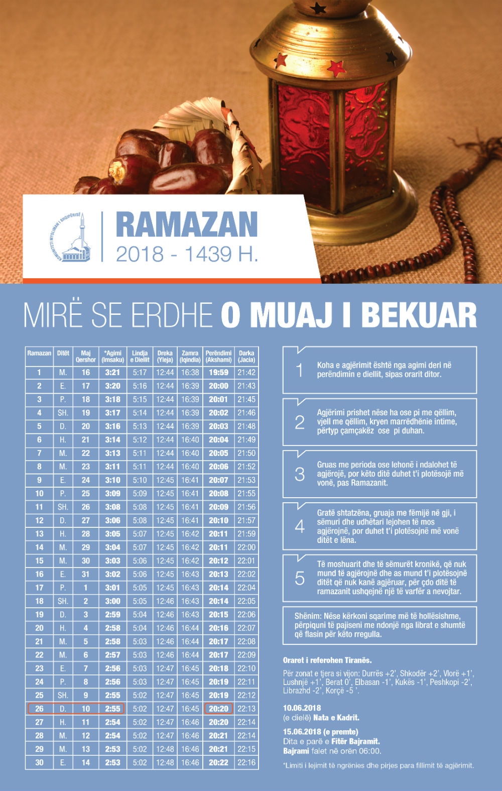 Oraret e agjerimit