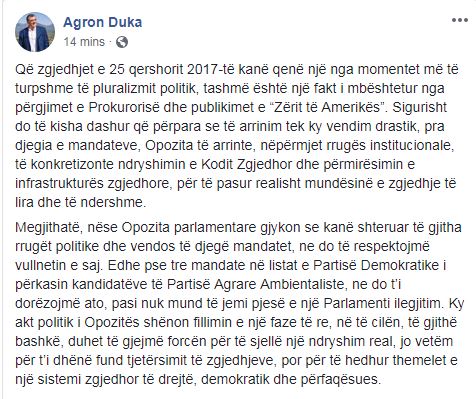 Pas çamëve edhe Duka pro Bashës: Të digjen mandatet e deputetëve të opozitës 2 aduka