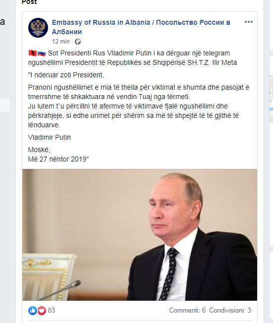 Putin mesazh Metes