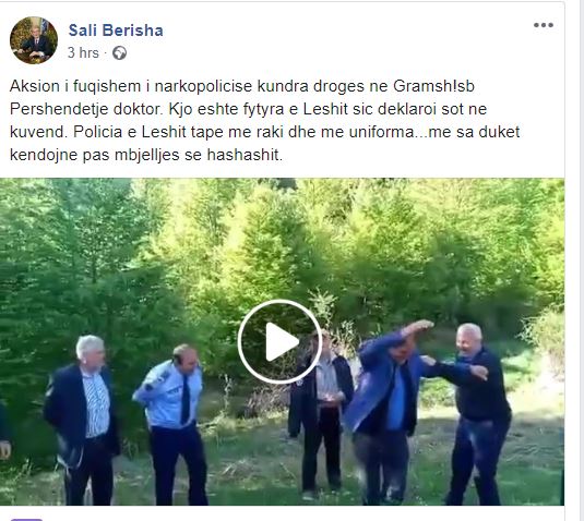 Sali Berisha-video policet