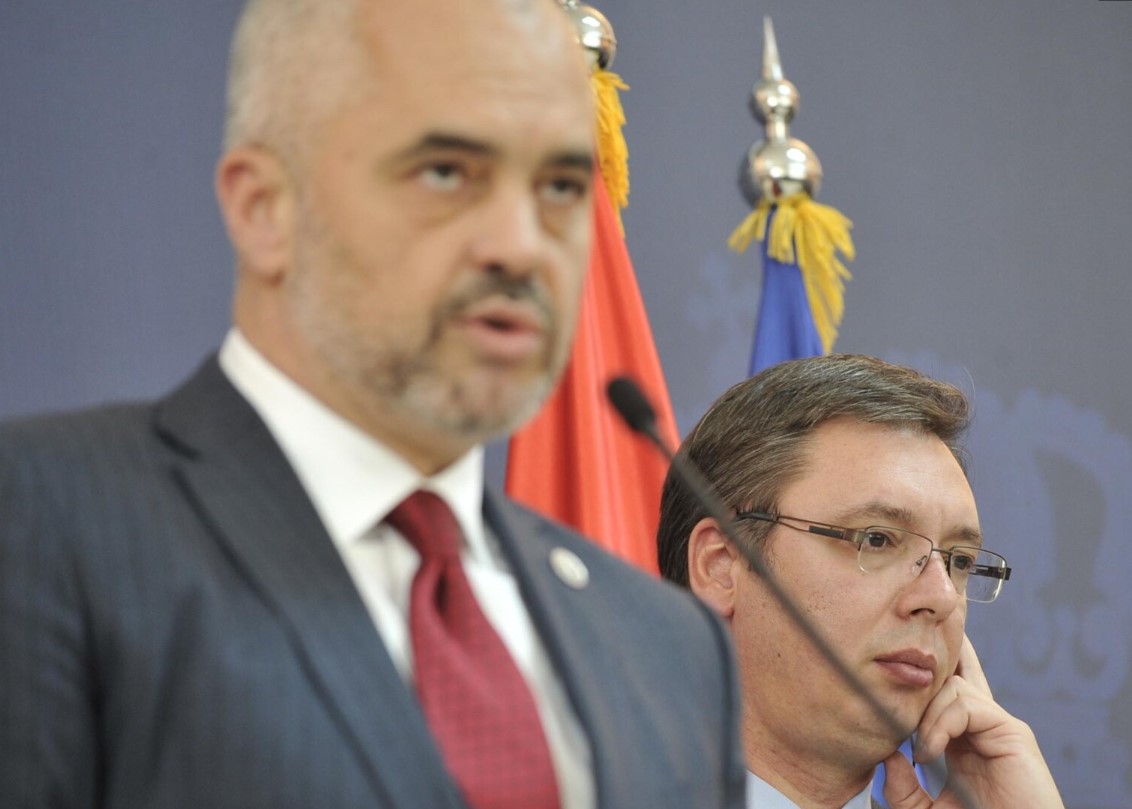 Edi Rama dhe Aleksandar Vuçiq, 2014.