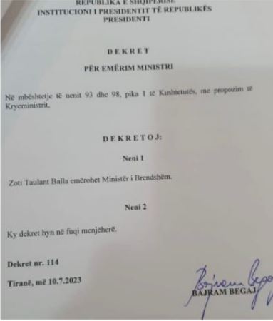 dokumenti taulant balla