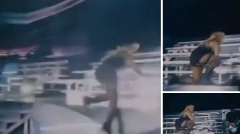 FOTO  Këngëtarja shqiptare rrëzohet në skenë gjatë një performance