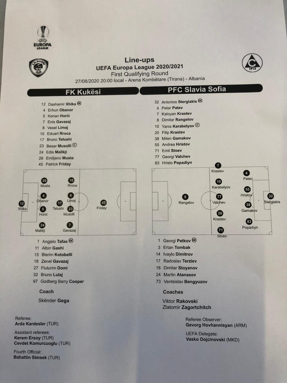 Formacionet zyrtare Kukesi