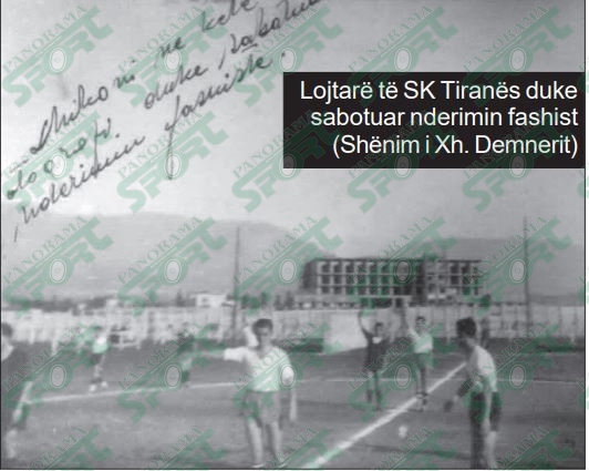 Lojtarë të SK Tiranës duke