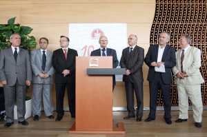 10-VJETORI-I-SHOQATES-SE-NDERTUESVE---Ministri-i-Financave-Ridvan-Bode-dhe-Artan-Dulaku,-gjate-ceremonise-se-10-vjetorit-te-krijimit-te-Shoqates-se-Ndert