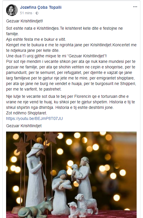 jozefina krishtlindjet