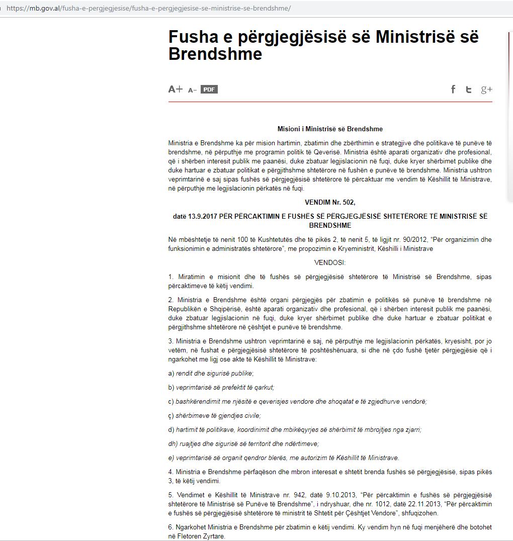 fushat e pergjegjesise