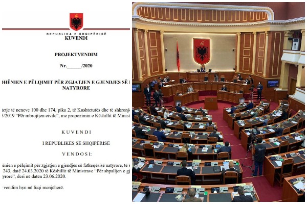 Parlamenti vendimi Fatkeqesia natyrore