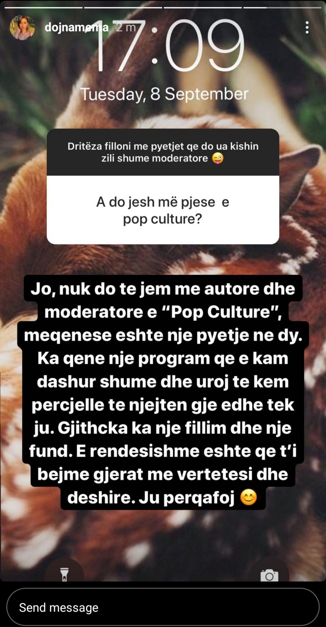 Dojna Mema konfirmon largimin nga 'Pop Culture': Gjithçka ka një fillim dhe  një fund! Por ku do ta shohim këtë sezon?