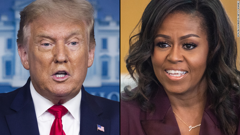 donald trump dhe michelle obama