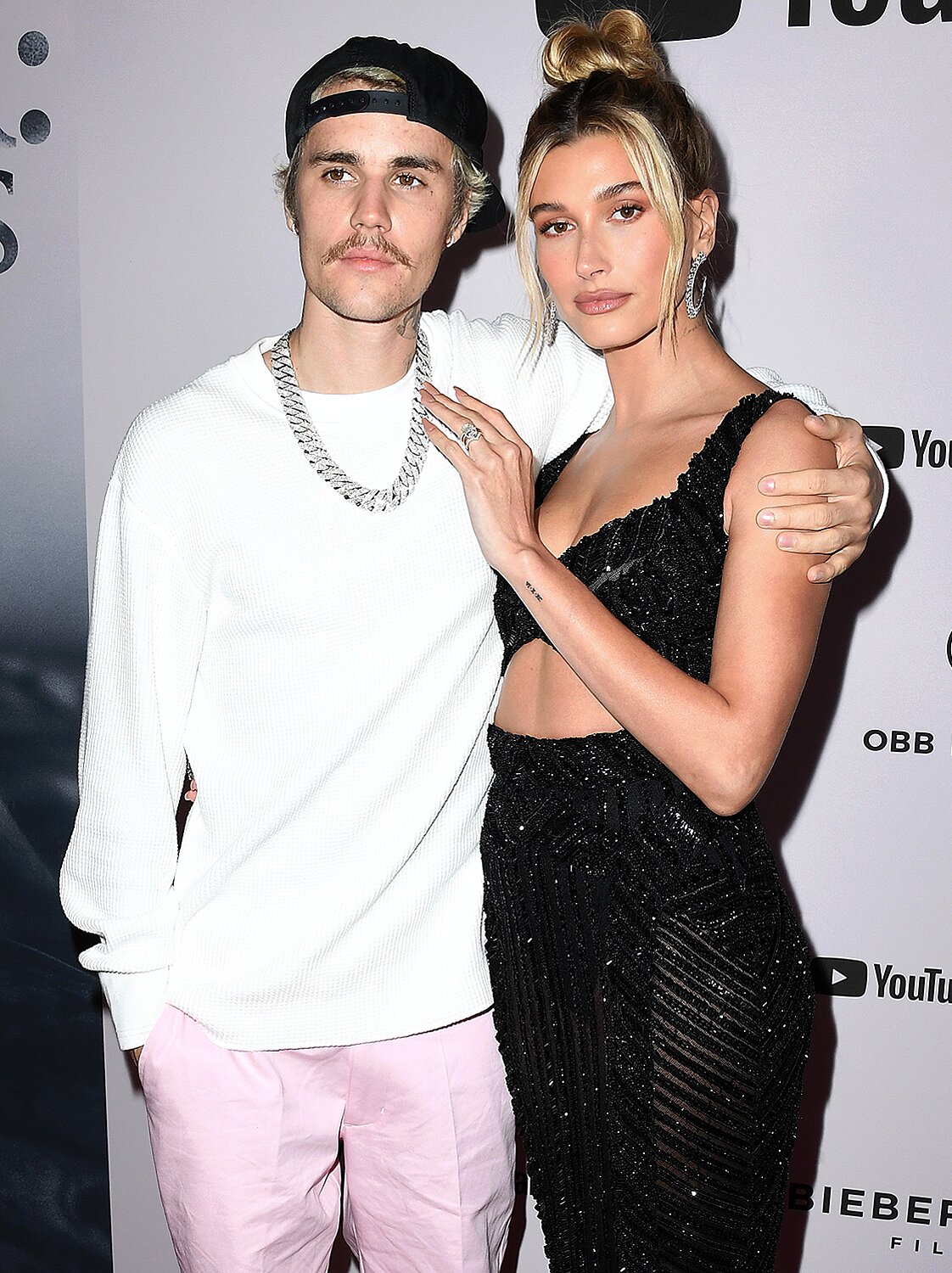 LOS ANGELES, CALIFORNIA - JANUARY 27: Justin Bieber and Hailey Bieber attend the premiere of YouTube Originals' "Justin Bieber: Seasons" at Regency Bruin Theatre on January 27, 2020 in Los Angeles, California. (Photo by Jon Kopaloff/Getty Images)