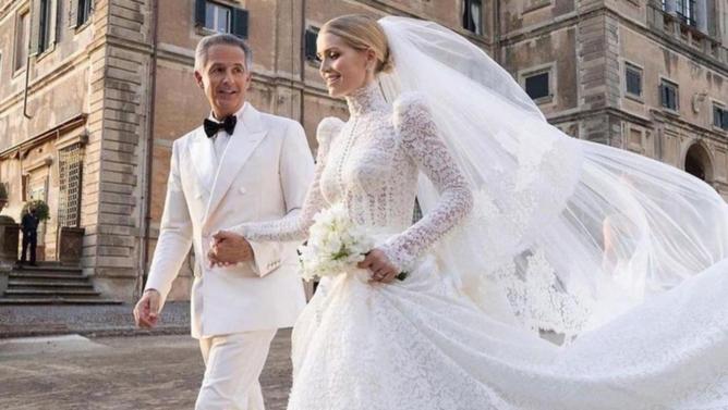 July 24, 2021. While not Royalty, we thought we'd share some very nice Spencer family news. Lady Kitty Spencer, a 9x great granddaughter of HM King Charles II, niece of Diana, Princess of Wales and 1st cousin of HRH Prince William, Duke of Cambridge married fashion tycoon Michael Lewis at Villa Aldobrandini in Frascati, Italy.