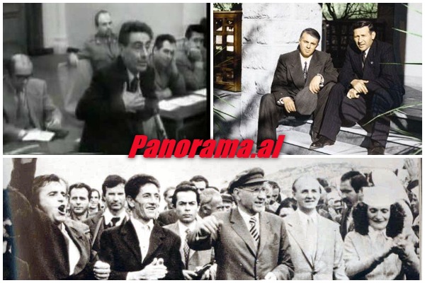 Mehmet Shehu-Enver-Hoxha-takimi-sekret-Poliagjenti-Partia-Mihallaq Ziccishti