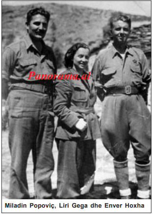Miladin Popoviç, Liri Gega dhe Enver Hoxha