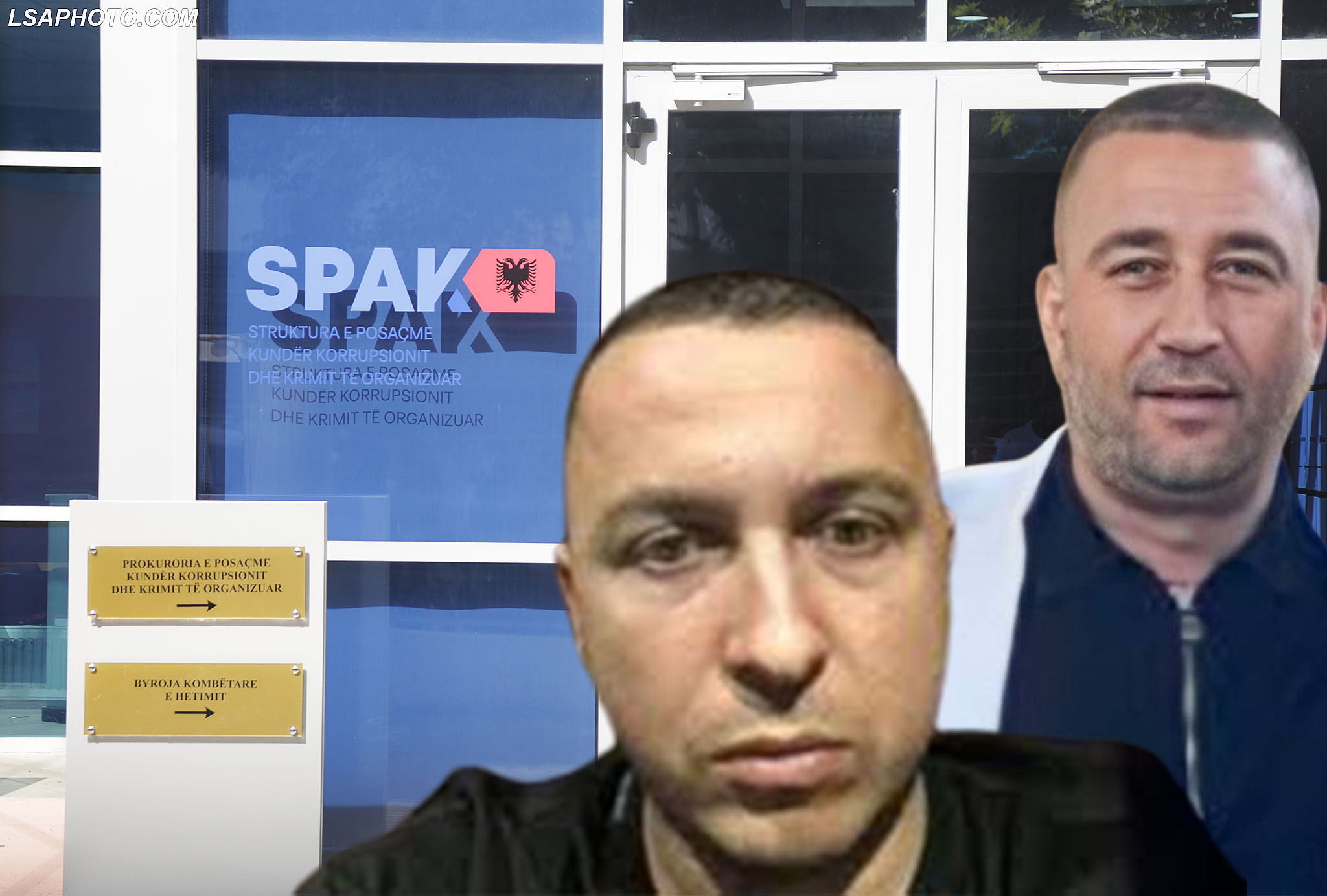 Nje polic duke hapur deren per korrierin qe transporton me karroce dosjet e padive ne Strukturen e Posacme Kunder Korrupsionit dhe Krimit te Organizuar, SPAK. Nje sere ceshtjesh te rendesishme qe prekin edhe aktore te politikes jane kallezuar se fundmi ne SPAK./r/n/r/nA police officer opens the door to a courier transporting by cart the files of lawsuits in the Special Structure Against Corruption and Organized Crime, SPAK. A series of important issues that also affect political actors have recently been reported to SPAK.