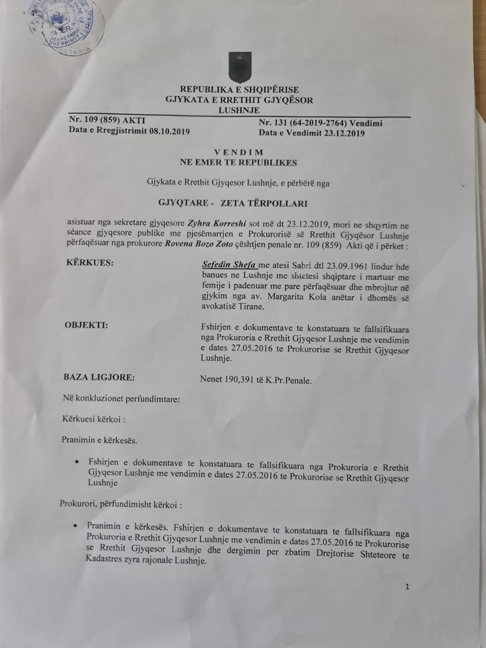 VENDIMI 2019