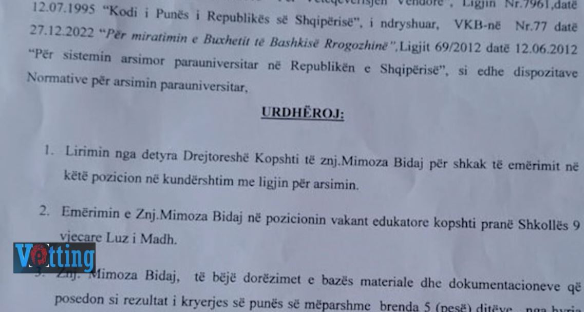 lirim nga detyra