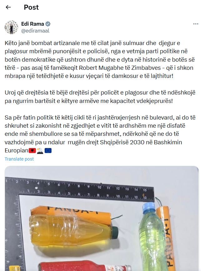 edi rama protesta e pd