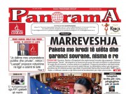 LEXO faqen e parë të Gazetës Panorama, datë 14 MAJ 2026