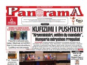 LEXO faqen e parë të Gazetës Panorama, datë 22 MAJ 2026