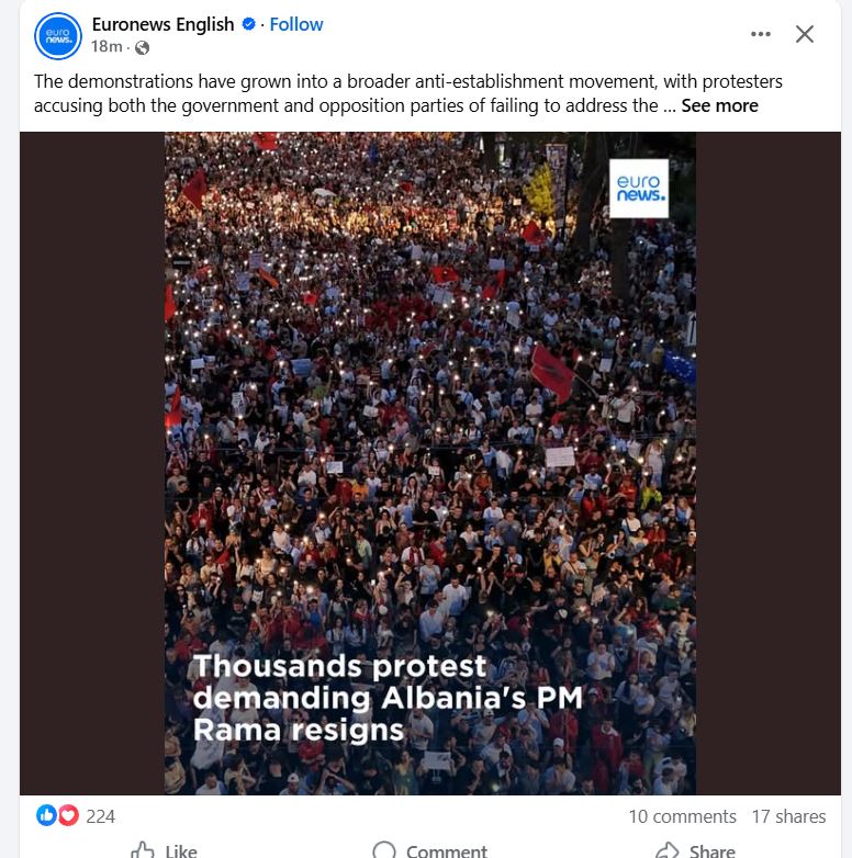 “Mijëra njerëz protestojnë duke kërkuar dorëheqjen