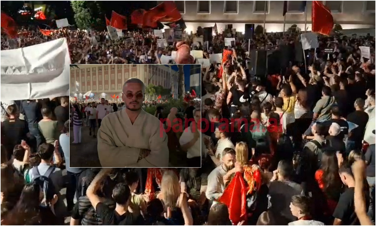 VIDEO   Populli është ai që të ngre dhe ai që të ul    Modeli Alessio Alia mbështet protestën  T u tregojmë pushtetarëve se duhet të largohen 