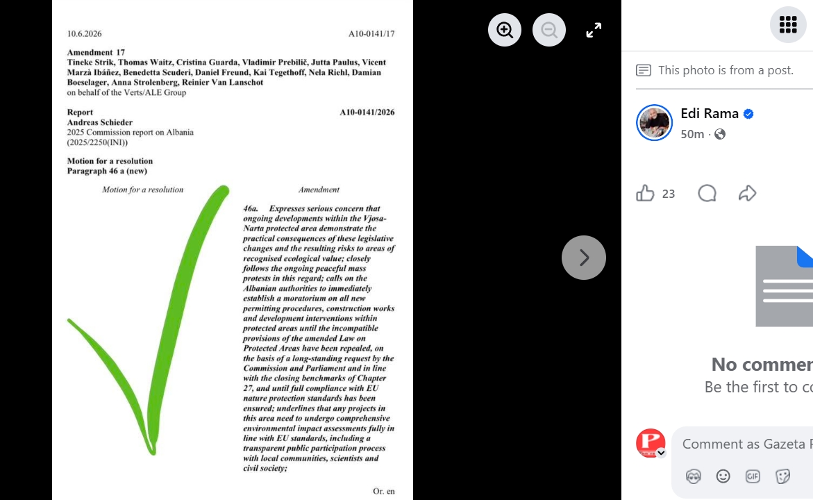 Manipulimi i Rames me Amendamentin e Parlamentit Europian