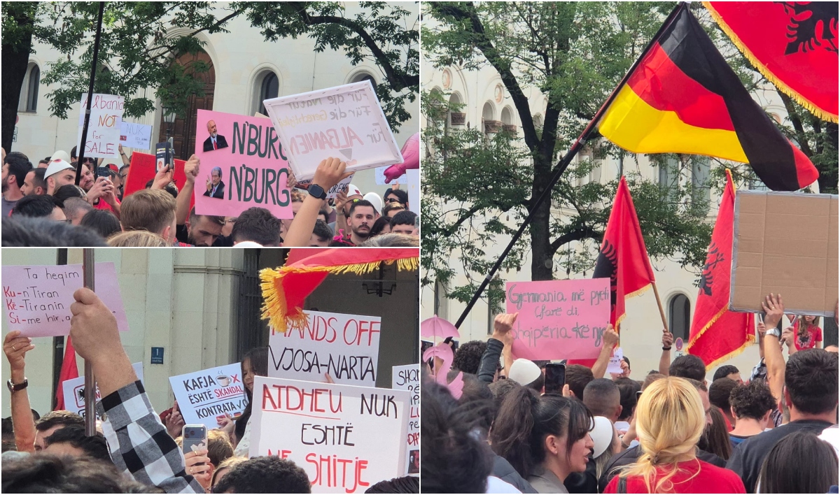 VIDEO  Protestës për largimin e kryeministrit i bashkohet edhe diaspora në Gjermani  shqiptarët në Mynih  Rama ik  ka fol mërgimi 