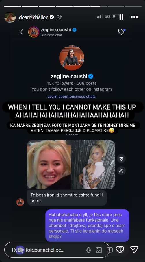 Deputetja Zegjine Çaushi ofendon influenceren që r