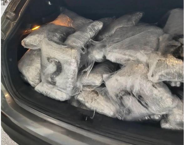 FOTO  Operacion në kufirin shqiptaro grek  kapen 96 kg drogë  arrestohet gruaja nga Athina që e transportonte me makinë  Kaloi nga Sarandë nëpërmjet 